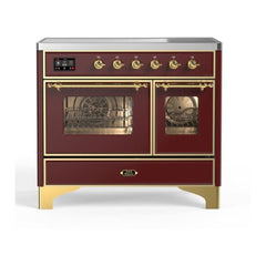 ILVE 40" Majestic II Series Freestanding Electric Double Oven Range with 6 Elements, Triple Glass Cool Door, Convection Oven, TFT Oven Control Display and Child Lock - UMDI10 - The Home Selection