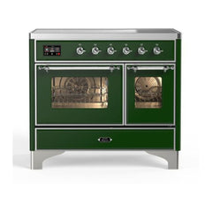 ILVE 40" Majestic II Series Freestanding Electric Double Oven Range with 6 Elements, Triple Glass Cool Door, Convection Oven, TFT Oven Control Display and Child Lock - UMDI10 - The Home Selection