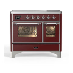 ILVE 40" Majestic II Series Freestanding Electric Double Oven Range with 6 Elements, Triple Glass Cool Door, Convection Oven, TFT Oven Control Display and Child Lock - UMDI10 - The Home Selection