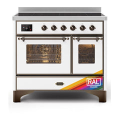 ILVE 40" Majestic II Series Freestanding Electric Double Oven Range with 6 Elements, Triple Glass Cool Door, Convection Oven, TFT Oven Control Display and Child Lock - UMDI10 - The Home Selection