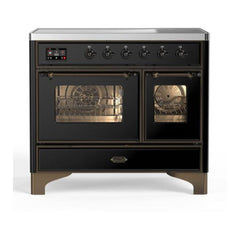 ILVE 40" Majestic II Series Freestanding Electric Double Oven Range with 6 Elements, Triple Glass Cool Door, Convection Oven, TFT Oven Control Display and Child Lock - UMDI10 - The Home Selection