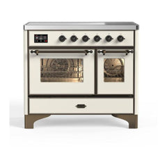 ILVE 40" Majestic II Series Freestanding Electric Double Oven Range with 6 Elements, Triple Glass Cool Door, Convection Oven, TFT Oven Control Display and Child Lock - UMDI10 - The Home Selection
