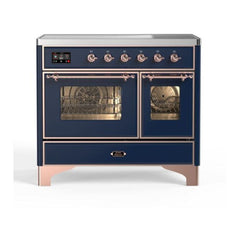 ILVE 40" Majestic II Series Freestanding Electric Double Oven Range with 6 Elements, Triple Glass Cool Door, Convection Oven, TFT Oven Control Display and Child Lock - UMDI10 - The Home Selection