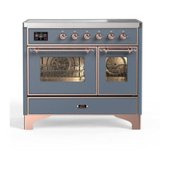 ILVE 40" Majestic II Series Freestanding Electric Double Oven Range with 6 Elements, Triple Glass Cool Door, Convection Oven, TFT Oven Control Display and Child Lock - UMDI10 - The Home Selection