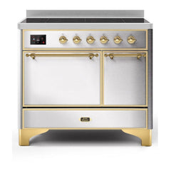 ILVE 40" Majestic II Series Induction Range with 6 Elements Dual Ovens TFT Control Display Solid Oven Door - UMDI10QNS3 - The Home Selection