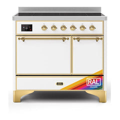 ILVE 40" Majestic II Series Induction Range with 6 Elements Dual Ovens TFT Control Display Solid Oven Door - UMDI10QNS3 - The Home Selection