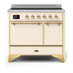 ILVE 40" Majestic II Series Induction Range with 6 Elements Dual Ovens TFT Control Display Solid Oven Door - UMDI10QNS3 - The Home Selection
