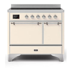 ILVE 40" Majestic II Series Induction Range with 6 Elements Dual Ovens TFT Control Display Solid Oven Door - UMDI10QNS3 - The Home Selection