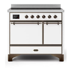 ILVE 40" Majestic II Series Induction Range with 6 Elements Dual Ovens TFT Control Display Solid Oven Door - UMDI10QNS3 - The Home Selection