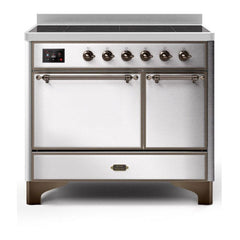 ILVE 40" Majestic II Series Induction Range with 6 Elements Dual Ovens TFT Control Display Solid Oven Door - UMDI10QNS3 - The Home Selection