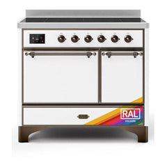 ILVE 40" Majestic II Series Induction Range with 6 Elements Dual Ovens TFT Control Display Solid Oven Door - UMDI10QNS3 - The Home Selection