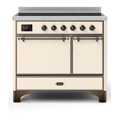 ILVE 40" Majestic II Series Induction Range with 6 Elements Dual Ovens TFT Control Display Solid Oven Door - UMDI10QNS3 - The Home Selection