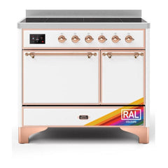 ILVE 40" Majestic II Series Induction Range with 6 Elements Dual Ovens TFT Control Display Solid Oven Door - UMDI10QNS3 - The Home Selection
