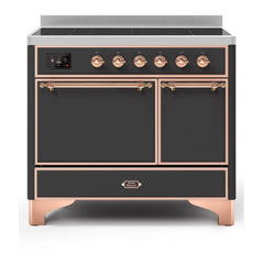 ILVE 40" Majestic II Series Induction Range with 6 Elements Dual Ovens TFT Control Display Solid Oven Door - UMDI10QNS3 - The Home Selection