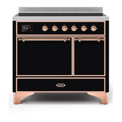 ILVE 40" Majestic II Series Induction Range with 6 Elements Dual Ovens TFT Control Display Solid Oven Door - UMDI10QNS3 - The Home Selection