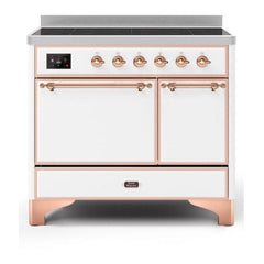 ILVE 40" Majestic II Series Induction Range with 6 Elements Dual Ovens TFT Control Display Solid Oven Door - UMDI10QNS3 - The Home Selection
