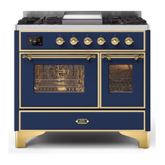 ILVE 40" Majestic II Series Natural Gas/ Propane Gas Burner and Electric Oven with 6 Sealed Burners - UMD10FD - The Home Selection
