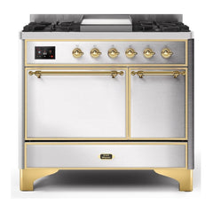 ILVE 40" Majestic II Series Natural/ Propane Gas Burner and Electric Oven Range with 6 Sealed Burners - UMD10FDQN - The Home Selection