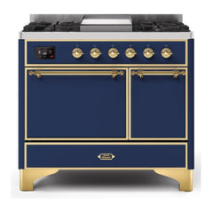 ILVE 40" Majestic II Series Natural/ Propane Gas Burner and Electric Oven Range with 6 Sealed Burners - UMD10FDQN - The Home Selection