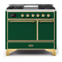 ILVE 40" Majestic II Series Natural/ Propane Gas Burner and Electric Oven Range with 6 Sealed Burners - UMD10FDQN - The Home Selection
