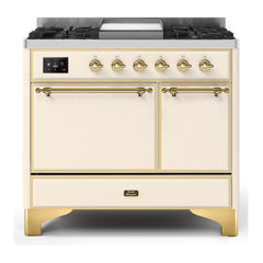 ILVE 40" Majestic II Series Natural/ Propane Gas Burner and Electric Oven Range with 6 Sealed Burners - UMD10FDQN - The Home Selection
