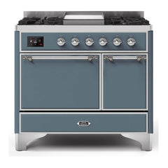 ILVE 40" Majestic II Series Natural/ Propane Gas Burner and Electric Oven Range with 6 Sealed Burners - UMD10FDQN - The Home Selection