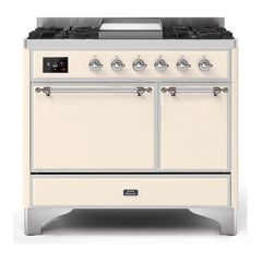 ILVE 40" Majestic II Series Natural/ Propane Gas Burner and Electric Oven Range with 6 Sealed Burners - UMD10FDQN - The Home Selection