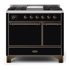 ILVE 40" Majestic II Series Natural/ Propane Gas Burner and Electric Oven Range with 6 Sealed Burners - UMD10FDQN - The Home Selection