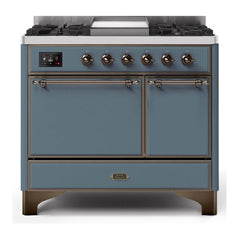 ILVE 40" Majestic II Series Natural/ Propane Gas Burner and Electric Oven Range with 6 Sealed Burners - UMD10FDQN - The Home Selection