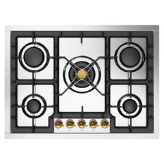 ILVE II 30 Inch Built-In Gas Cooktop with 5 Burners in Stainless Steel - UHCPT75NSSG - The Home Selection