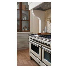 ILVE Majestic II 60 inch Triple Glass Door Dual Fuel Range with 9 Burners, Griddle - UM15FDNS3 - The Home Selection