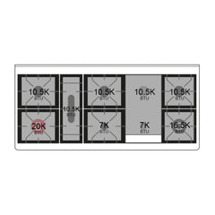 ILVE Majestic II 60 inch Triple Glass Door Dual Fuel Range with 9 Burners, Griddle - UM15FDNS3 - The Home Selection