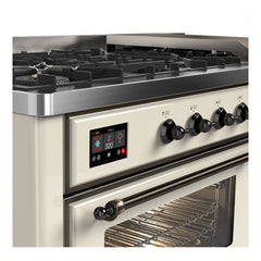 ILVE Majestic II 60 inch Triple Glass Door Dual Fuel Range with 9 Burners, Griddle - UM15FDNS3 - The Home Selection