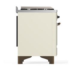 ILVE Majestic III 48 inch Dual Fuel Range with 8 Burners and Griddle, Dual Function Burner up to 25,000 BTU Natural Gas, Triple Glass Door - UM48FNR3AWB - The Home Selection