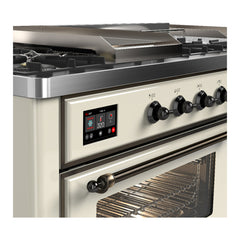 ILVE Majestic III 60 inch Dual Fuel Range with 7 Burners, Griddle and French Top, Dual Function Burner with up to 25,000 BTU Triple Glass Door - UM60FSNR3 - The Home Selection