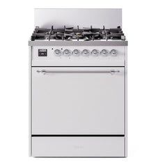 ILVE Nostalgie II 30 inch Dual Fuel Range with 5 Burners Solid Door - UP30QNMP - The Home Selection