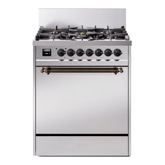 ILVE Nostalgie II 30 inch Dual Fuel Range with 5 Burners Solid Door - UP30QNMP - The Home Selection