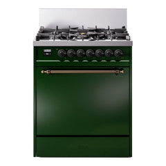 ILVE Nostalgie II 30 inch Dual Fuel Range with 5 Burners Solid Door - UP30QNMP - The Home Selection