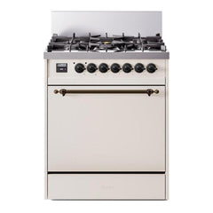 ILVE Nostalgie II 30 inch Dual Fuel Range with 5 Burners Solid Door - UP30QNMP - The Home Selection