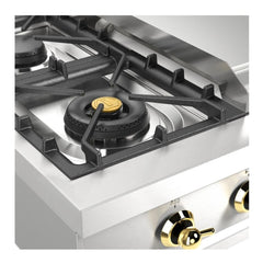ILVE Nostalgie II 36" Built-In Gas Rangetop with 4 Burners & Griddle – Stainless Steel - UHCP36FNSSG - The Home Selection