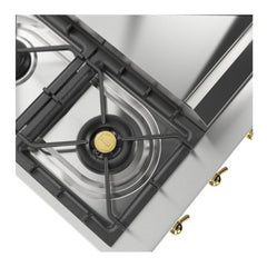 ILVE Nostalgie II 36" Built-In Gas Rangetop with 4 Burners & Griddle – Stainless Steel - UHCP36FNSSG - The Home Selection