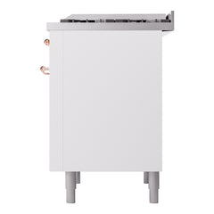 ILVE Nostalgie II 36 inch Dual Fuel Range with 6 Burners and Griddle Triple Glass Door - UP36FNMP - The Home Selection