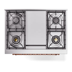 ILVE Nostalgie II 36 inch Dual Fuel Range with 6 Burners and Griddle Triple Glass Door - UP36FNMP - The Home Selection