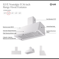 ILVE Nostalgie II 36 inch Range Hood - UAG36 - The Home Selection