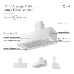 ILVE Nostalgie II 40 inch Range Hood - UAG40 - The Home Selection
