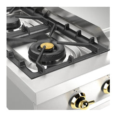 ILVE Nostalgie II 48" Built-In Rangetop with 6 Burners & Griddle – Stainless Steel - UHCP48FNSSG - The Home Selection