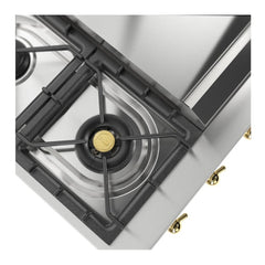 ILVE Nostalgie II 48" Built-In Rangetop with 6 Burners & Griddle – Stainless Steel - UHCP48FNSSG - The Home Selection
