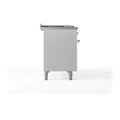 ILVE Nostalgie II 48 Inch Dual Fuel Range – 5 Sealed Burners, Griddle & French Top, Solid Door - UP48FSQNMP - The Home Selection