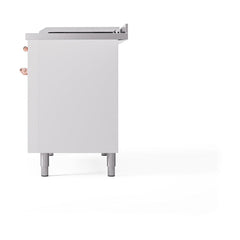 ILVE Nostalgie II 48 Inch Dual Fuel Range – 5 Sealed Burners, Griddle & French Top, Solid Door - UP48FSQNMP - The Home Selection