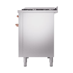 ILVE Nostalgie II 48 inch Dual Fuel Range (8 Sealed Burners + Griddle, Solid Door - UP48FQNMP - The Home Selection